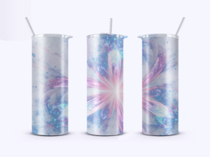 opal galaxy pink and blue tumbler