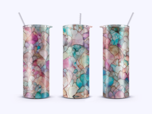 Watercolor Stained Glass travel mug