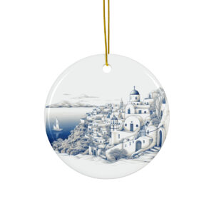 Ceramic Ornament 221 Greece Mykonos Santorini