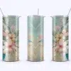 tumbler wrap 385 floral and leaf