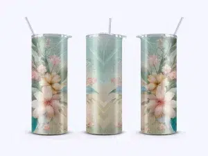 tumbler wrap 385 floral and leaf